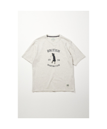 [British Sporting Club] Applique half T-Shirt_AHTAW24701GYL