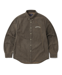 Washed Denim Shirt Brown