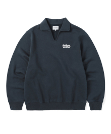 Open Collar Sweatshirt Navy