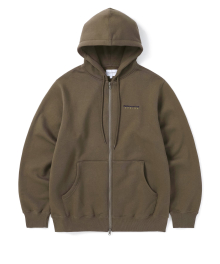 DSN-Logo Zip Up Hoodie Brown