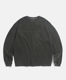 Over Washed Pocket LS Tee Washed Black