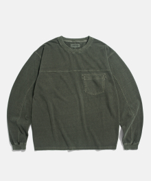 Over Washed Pocket LS Tee Washed Olive