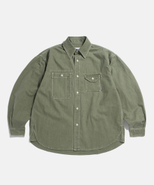 Heavy Chambray Work Shirt Light Olive