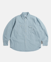 Heavy Chambray Work Shirt Light Blue