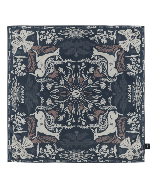 Western Forest Printed Scarf (Navy)