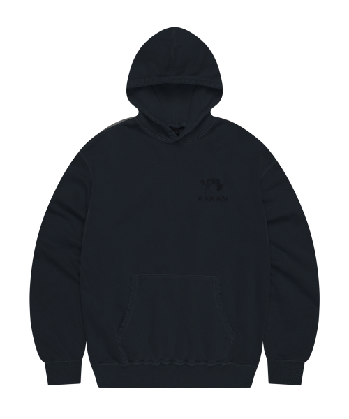 Distressed Flag Printed Hoodie (Dark Blue)