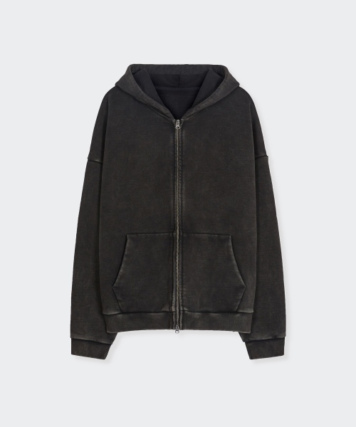 Худи на молнии Complete, Washed Black