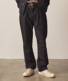 Black Straight Denim Pants