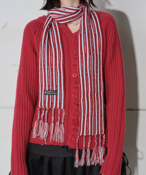 타입서비스(TYPESERVICE) Ribbed Tail Muffler [Red] - 사이즈 & 후기 | 무신사
