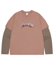 SYMBOL LAYERED LS TEE BROWN(MG2EFMT568A)