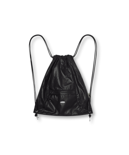 METAL EMBLEM COATING GYM SACK [BLACK]