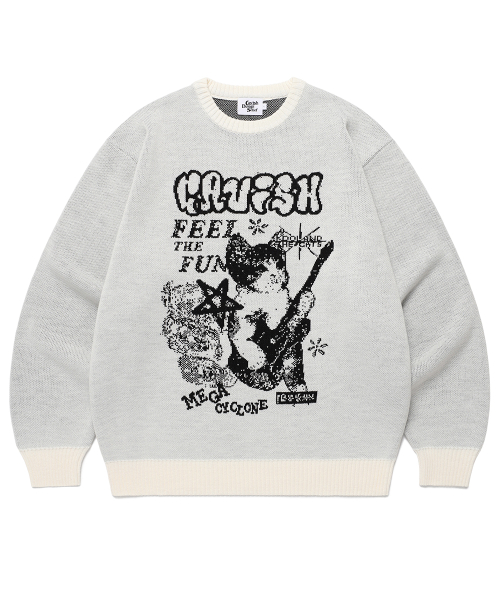 MEGA CYCLONE KNIT SWEATER IVORY(CV2EFUK601A)