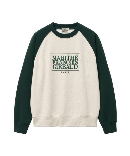 新作【Marithe】CLASSIC LOGO COLOR BLOCK RAGLAN SWEATSHIRT Marithe Francois Girbaud Classic Logo Color Block Raglan