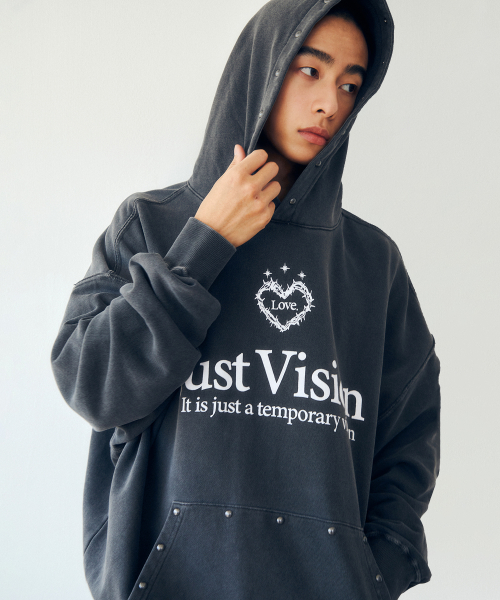 VSW Just Vision Pigment Hoodie Charcoal