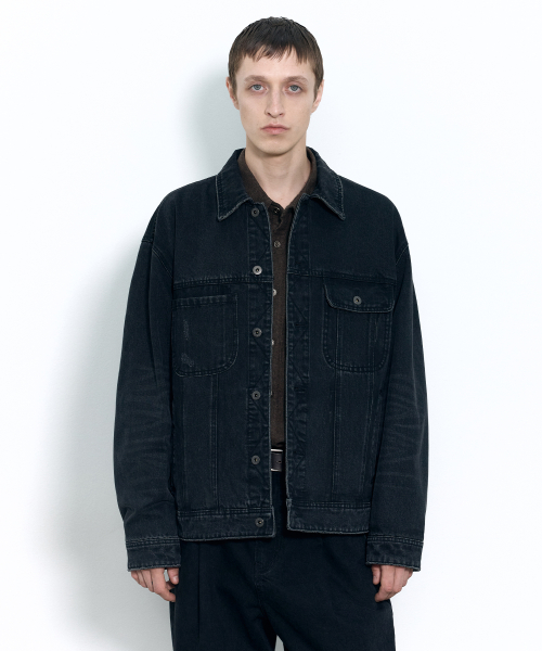 Куртка тракер Contrast WASHED BLACK