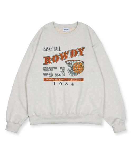 Rowdy Basketball League Sweatshirt_Oatmeal