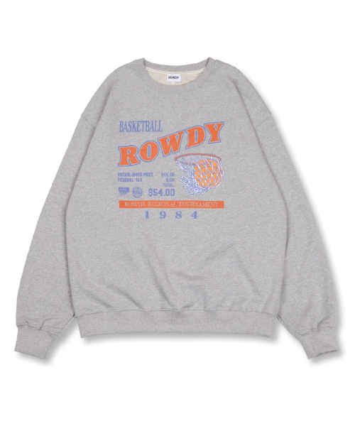 Rowdy Basketball League Sweatshirt_Heather Grey