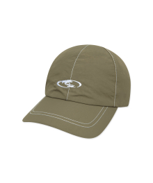 OVAL GLOBE 6PANEL NYLON CAP khaki