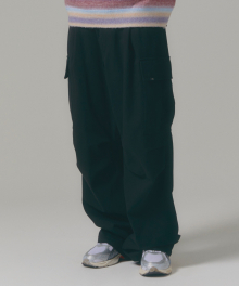 WIDE CARGO PANTS black