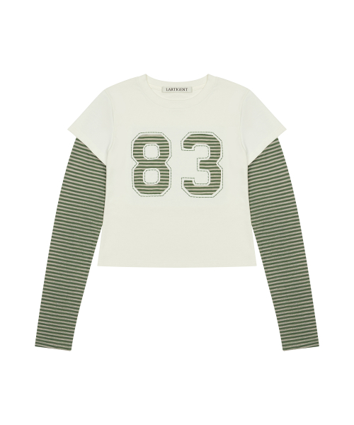 L13 STRIPE T-SHIRT(IVORY)