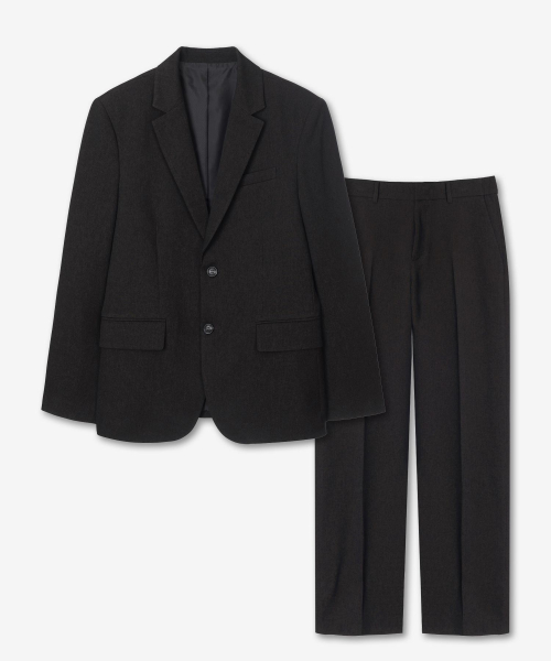 [SET]Two-Tone Knitwear Jacket Set-up Brown