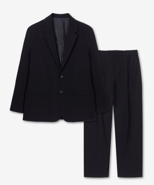 [SET][COUTURE]Cotton Like Overfit Jacket Set-up Black