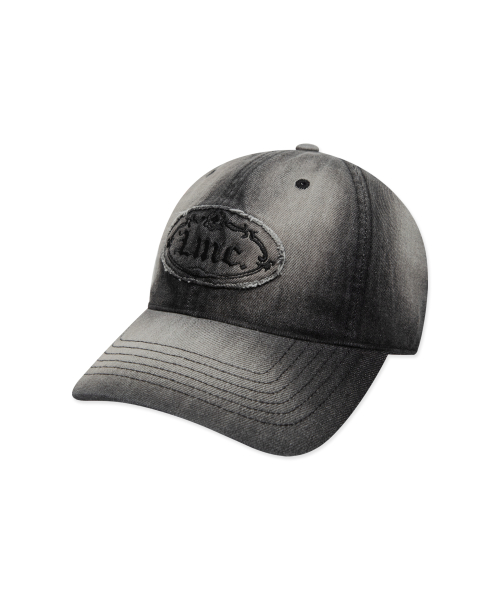 엘엠씨(LMC) WASHED DENIM GOTHIC OVAL 6PANEL CAP white