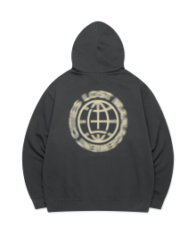 RETRO MOVING LOGO HOODIE charcoal