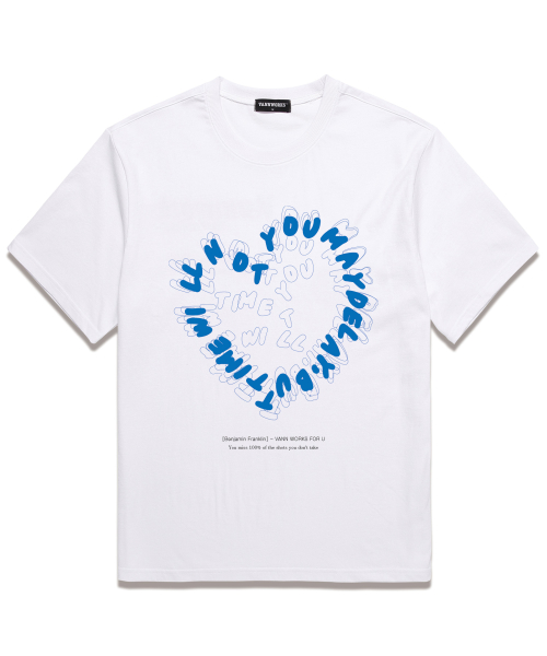 Футболка оверсайз Heart typo (VS0110) White