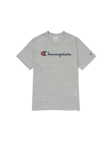 [EU] Champion 빅 스크립트 로고 코튼 반팔티셔츠 (GREY) CKTS5ES03G2