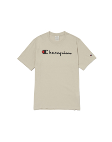 [EU] Champion 빅 스크립트 로고 코튼 반팔티셔츠 (BEIGE) CKTS5ES03I2