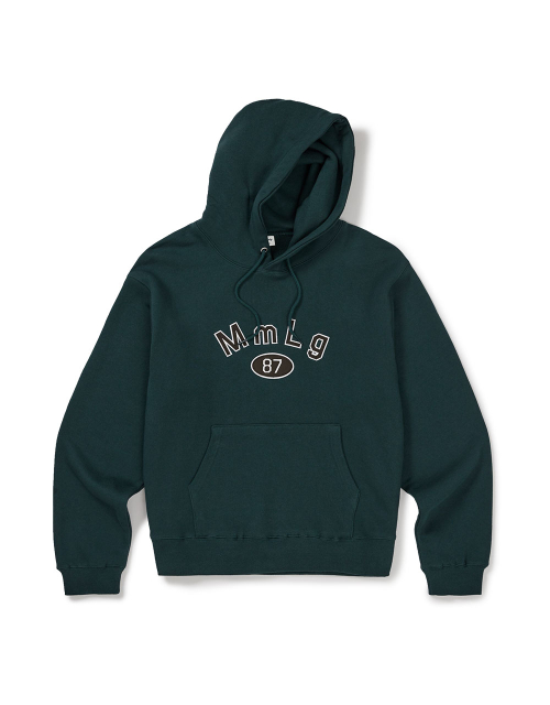 [Mmlg] MM APLIQUE HOODIE (DEEP GREEN)