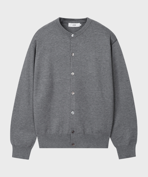 Кардиган с круглым вырезом на каждый день [Grey]