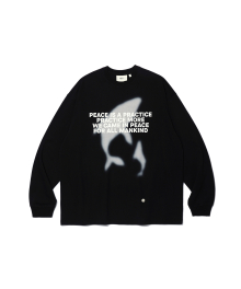 PEACE WHALE LONG SLEEVE Black