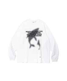 PEACE WHALE LONG SLEEVE White