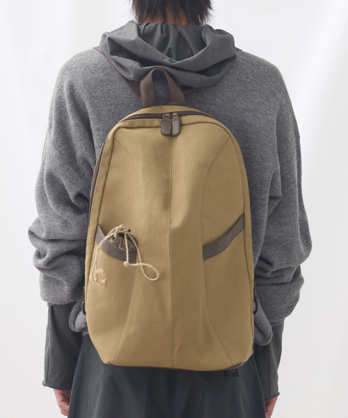 Canvas Leather DayPack - Camel