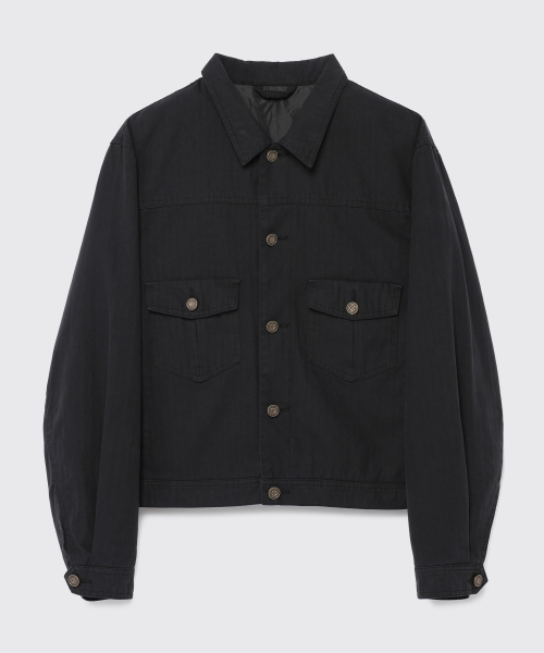 Куртка-тракер из денима One Wash - black