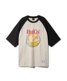 SANDWICH RAGLAN TEE [OATMEAL/BLACK]