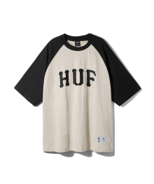 ARCH LOGO RAGLAN TEE [OATMEAL/BLACK]