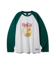 SANDWICH RAGLAN LONG SLEEVE [WHITE/GREEN]