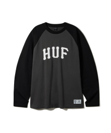 ARCH LOGO RAGLAN LONG SLEEVE [CHARCOAL/BLACK]