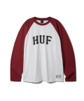 ARCH LOGO RAGLAN LONG SLEEVE [WHITE/BURGUNDY]