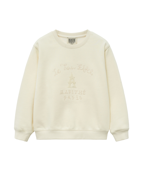 ENFANT EIFFEL EMBROIDERY SWEATSHIRT cream