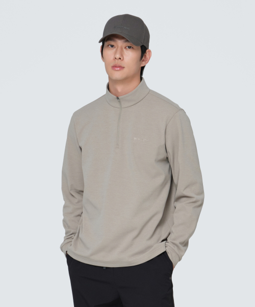 Лонгслив с полумолнией (S24FMTZT10) Beige Gray
