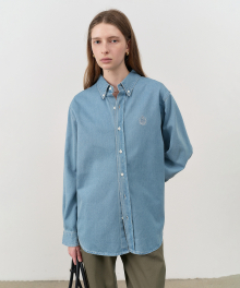 UNISEX CLASSIC BOYFRIEND DENIM SHIRT LIGHT BLUE_UDSH4C108B1