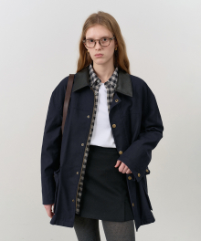 UNISEX VINTAGE WORK HALF JACKET DEEP NAVY_UDJU4C110N3