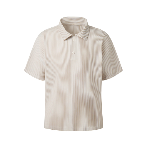 [Unisex] Футболка плиссе с воротником поло [Ivory]
