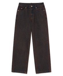 ANTENNA REGULAR DENIM PANTS - BROWN