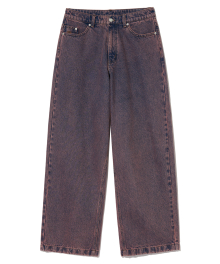 HINDER POST WIDE DENIM PANTS - PURPLE