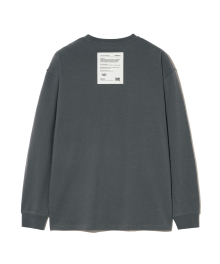 LABEL LONGSLEEVE - CHARCOAL